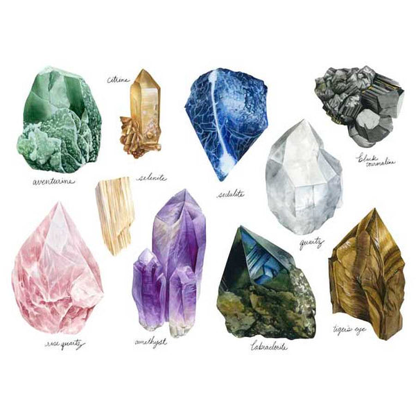 Healing crystals watercolor – MasterBundles